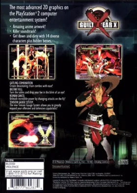 Guilty Gear X box cover back